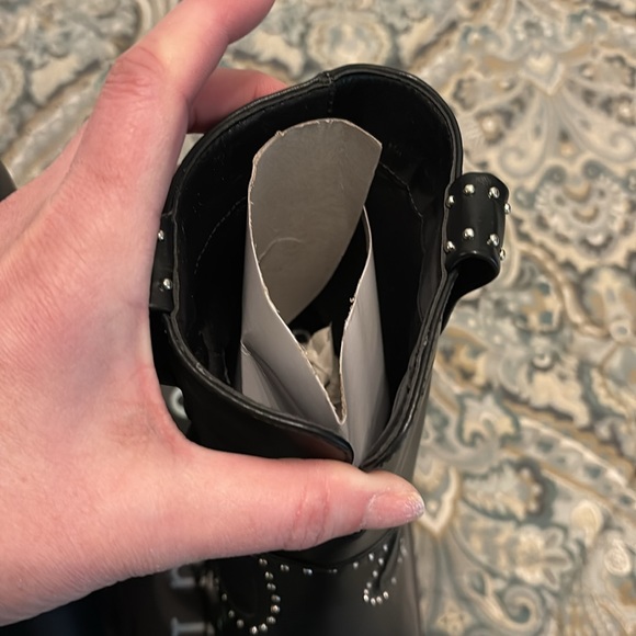 Studded Black Ankle Boots - Picture 7 of 8